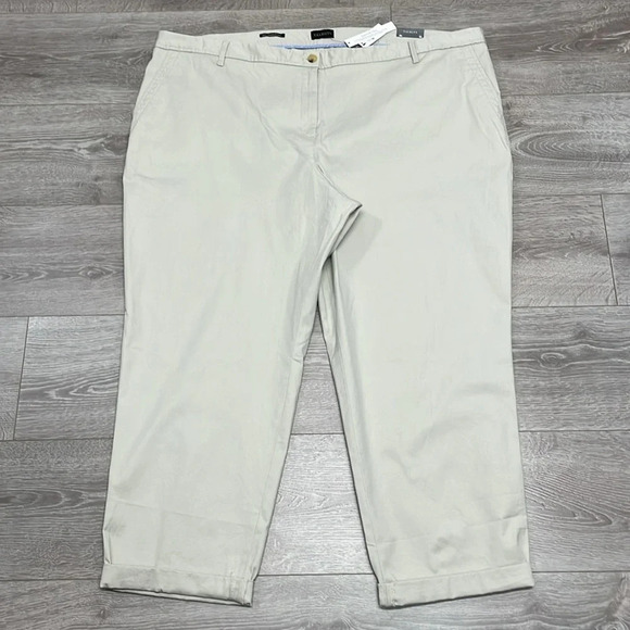 NWT Talbots Relaxed Chino Ankle Length Pants Khaki Tan 24W - Picture 7 of 16